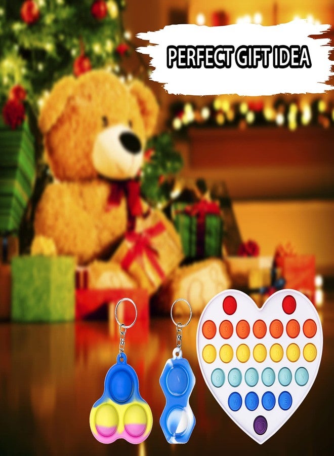 Cucue Simple Fidget Pop Toys - Portable, Calming Sensory Hand Toys for Fun & Stress Relief - Soft & Flexible Food-Grade Silicone Materials Keychain - Durable Poppers for Kids & Adults (Pack of 3) - Image 4